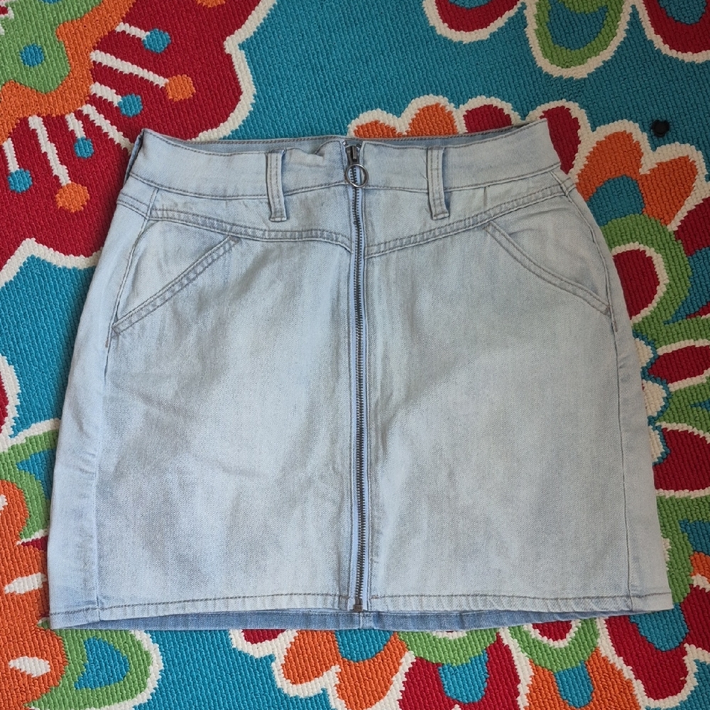 Light Blue Denim Skirt